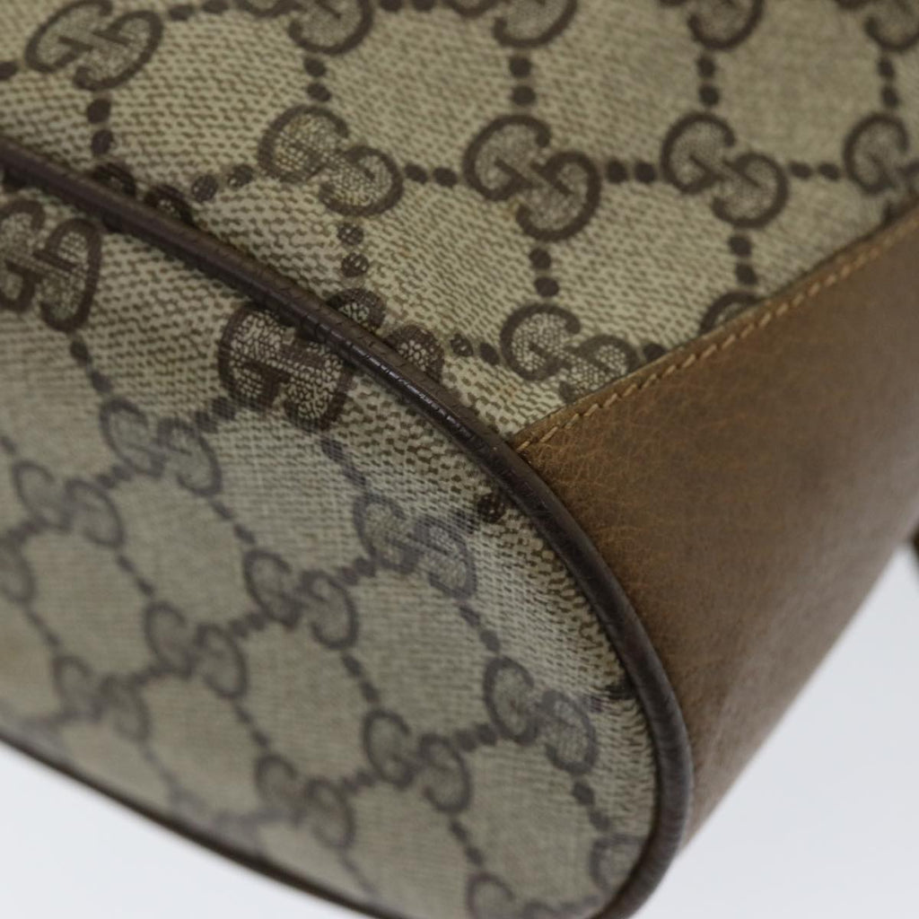 GUCCI GG Supreme Web Sherry Line Shoulder Bag PVC Beige 72 02 034 ep5067