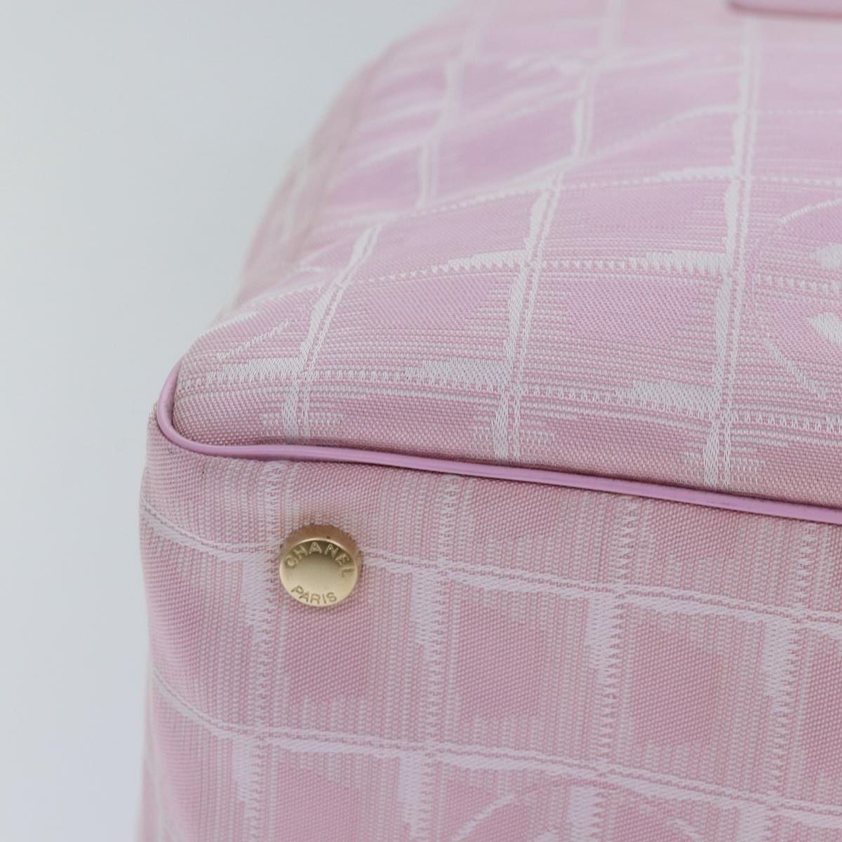 CHANEL New Travel Line Tote Bag Nylon Pink CC ep5068