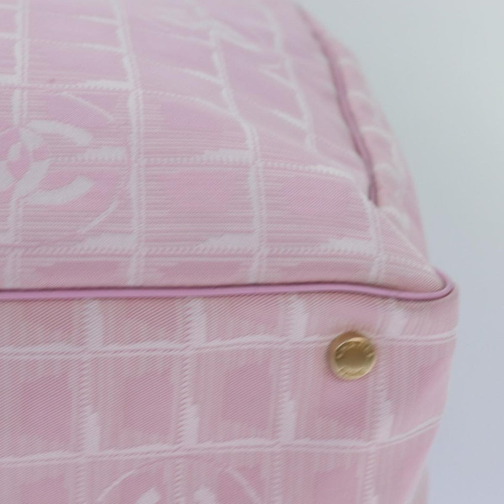 CHANEL New Travel Line Tote Bag Nylon Pink CC ep5068