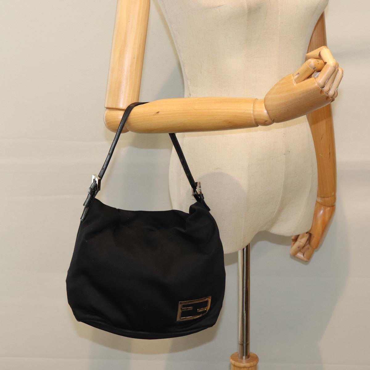 FENDI Shoulder Bag Nylon Black ep5074