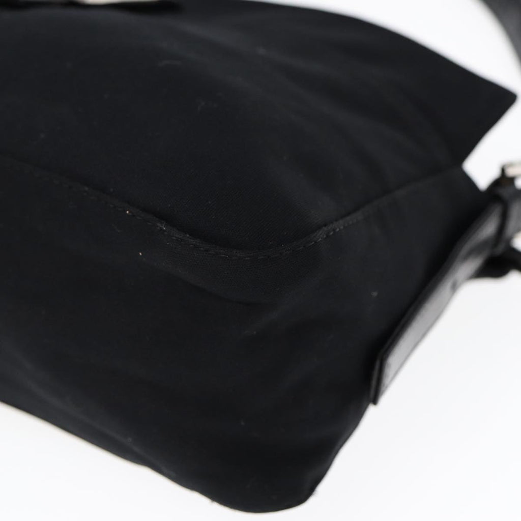 FENDI Mamma Baguette Shoulder Bag Nylon Black ep5075