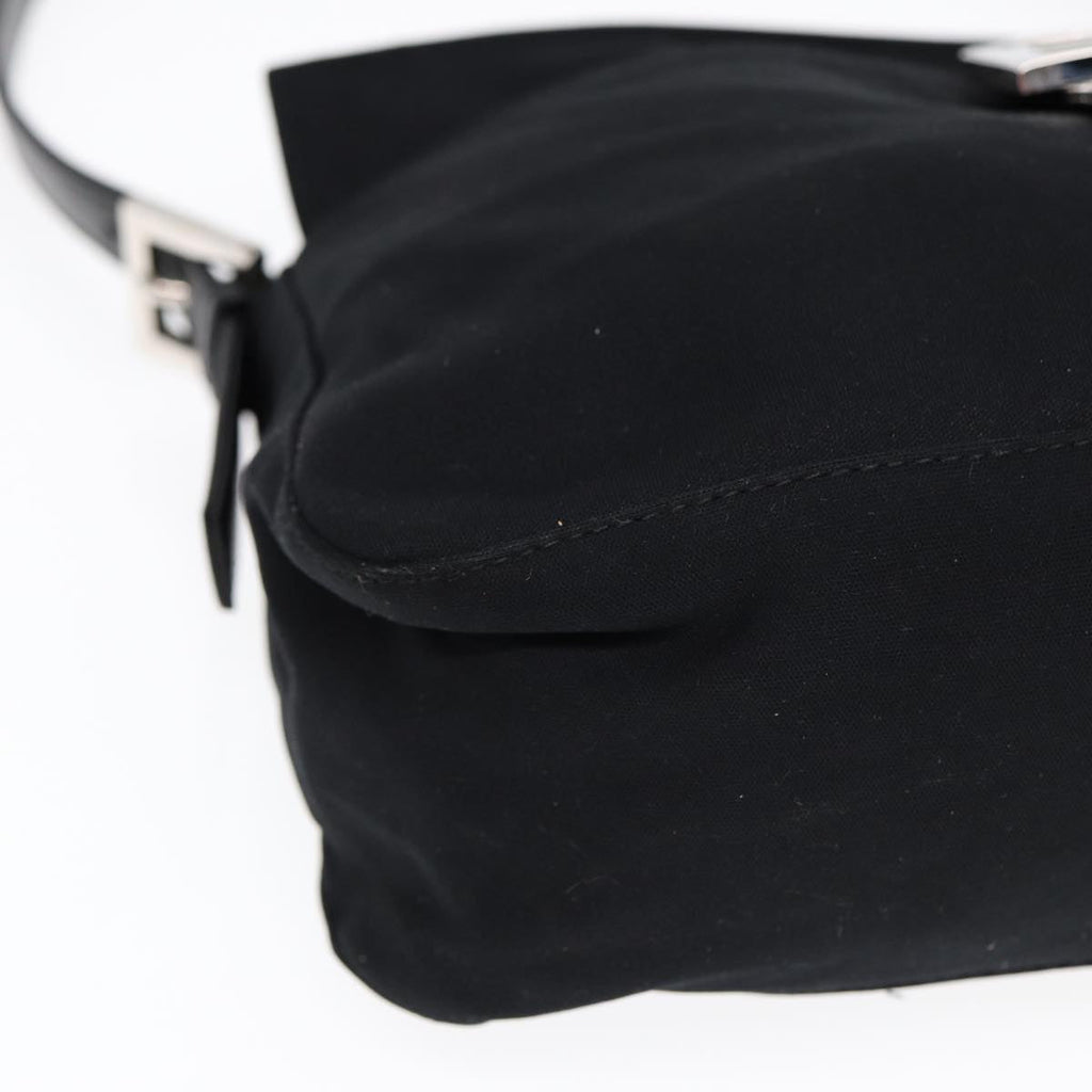 FENDI Mamma Baguette Shoulder Bag Nylon Black ep5075