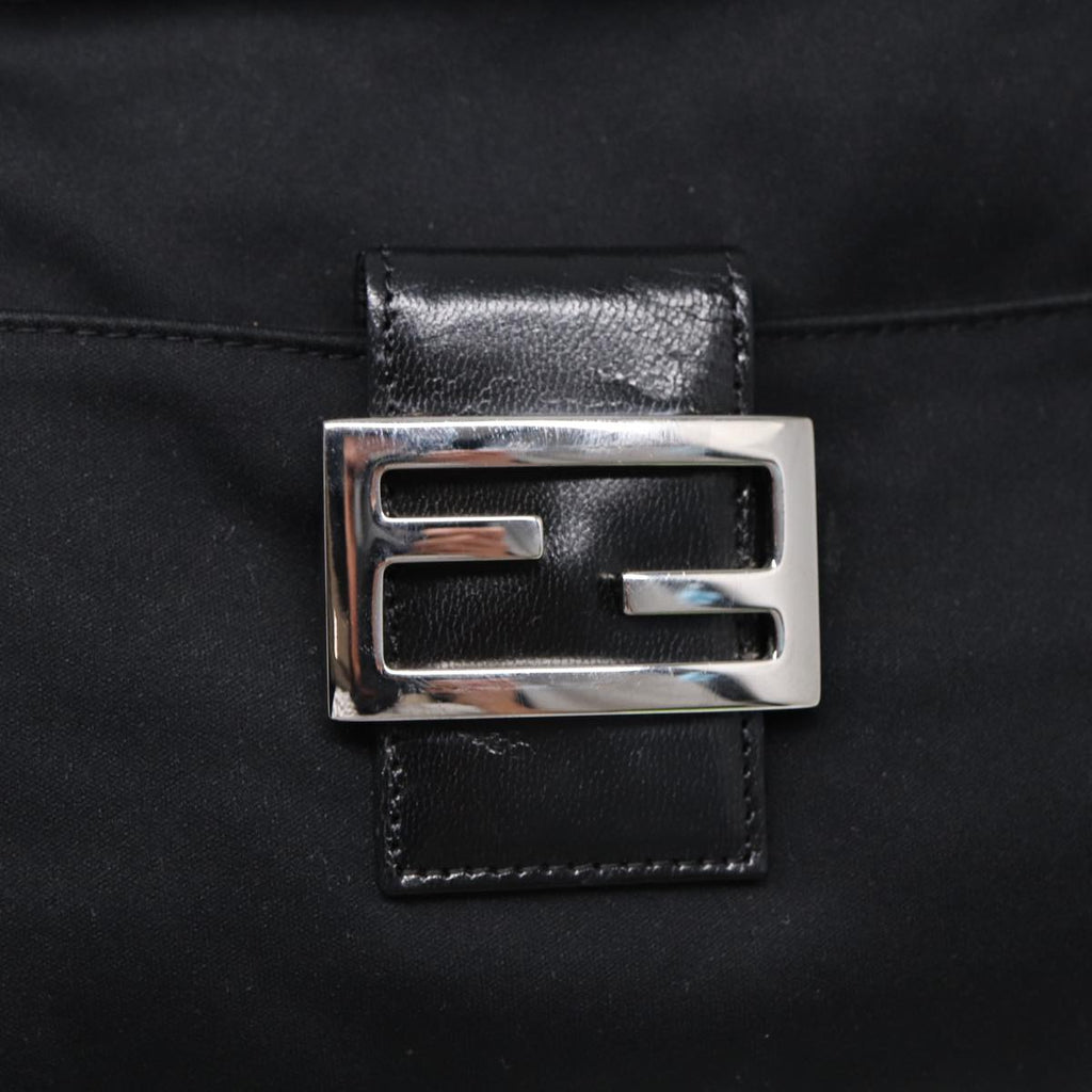 FENDI Mamma Baguette Shoulder Bag Nylon Black ep5075