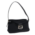 FENDI Mamma Baguette Shoulder Bag Nylon Black ep5075