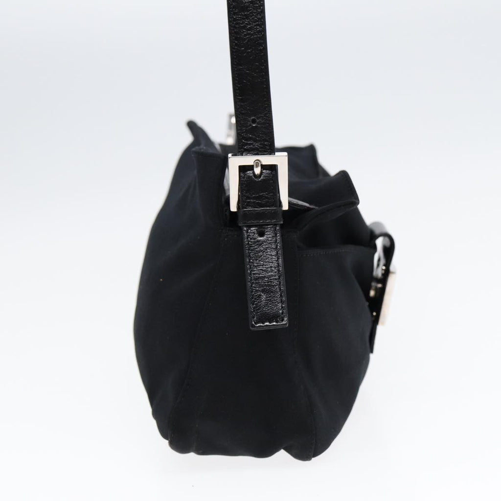 FENDI Mamma Baguette Shoulder Bag Nylon Black ep5075