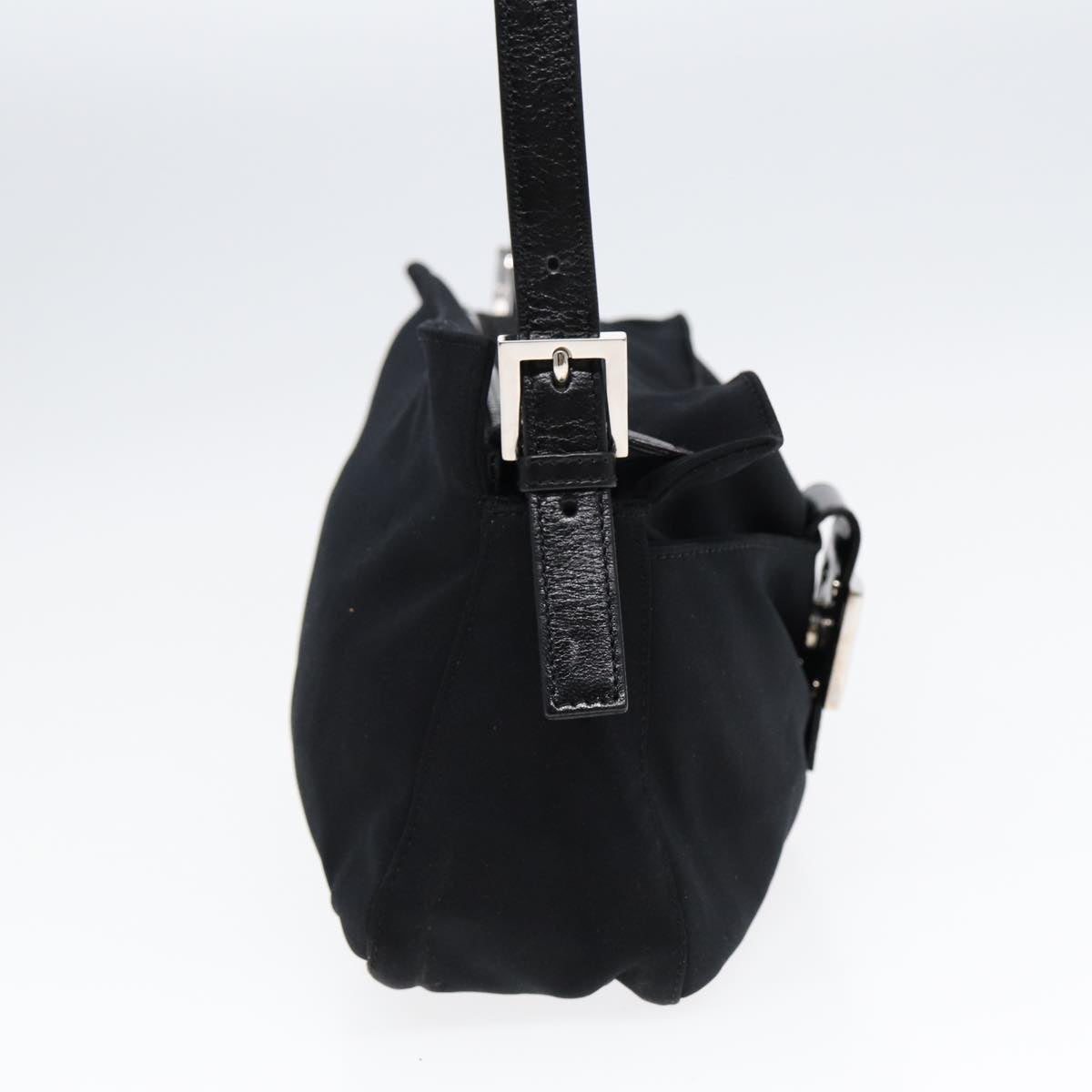 FENDI Mamma Baguette Shoulder Bag Nylon Black ep5075