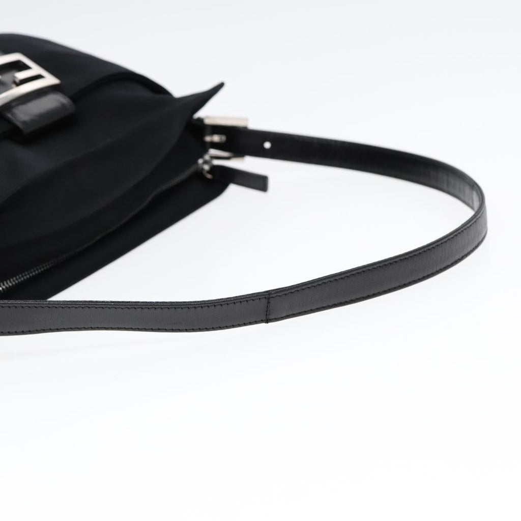 FENDI Mamma Baguette Shoulder Bag Nylon Black ep5075