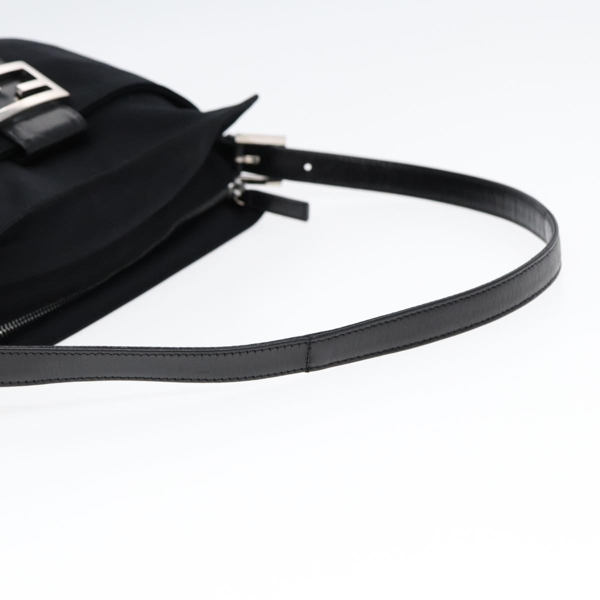 FENDI Mamma Baguette Shoulder Bag Nylon Black ep5075