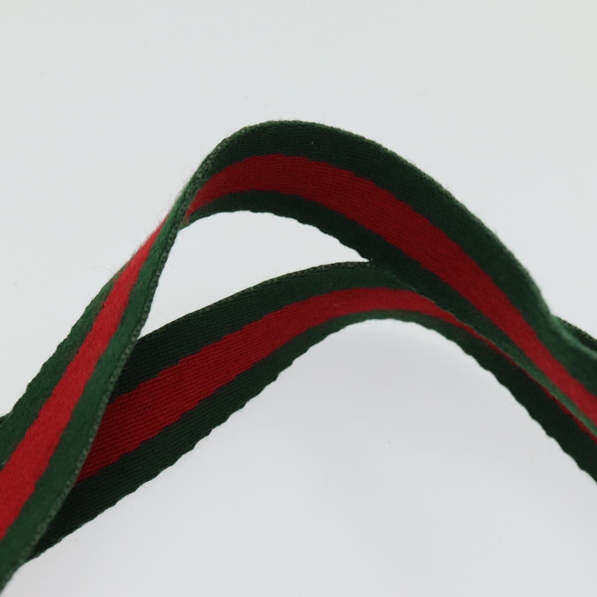 GUCCI GG Canvas Web Sherry Line Tote Bag PVC Beige Green Red ep5079