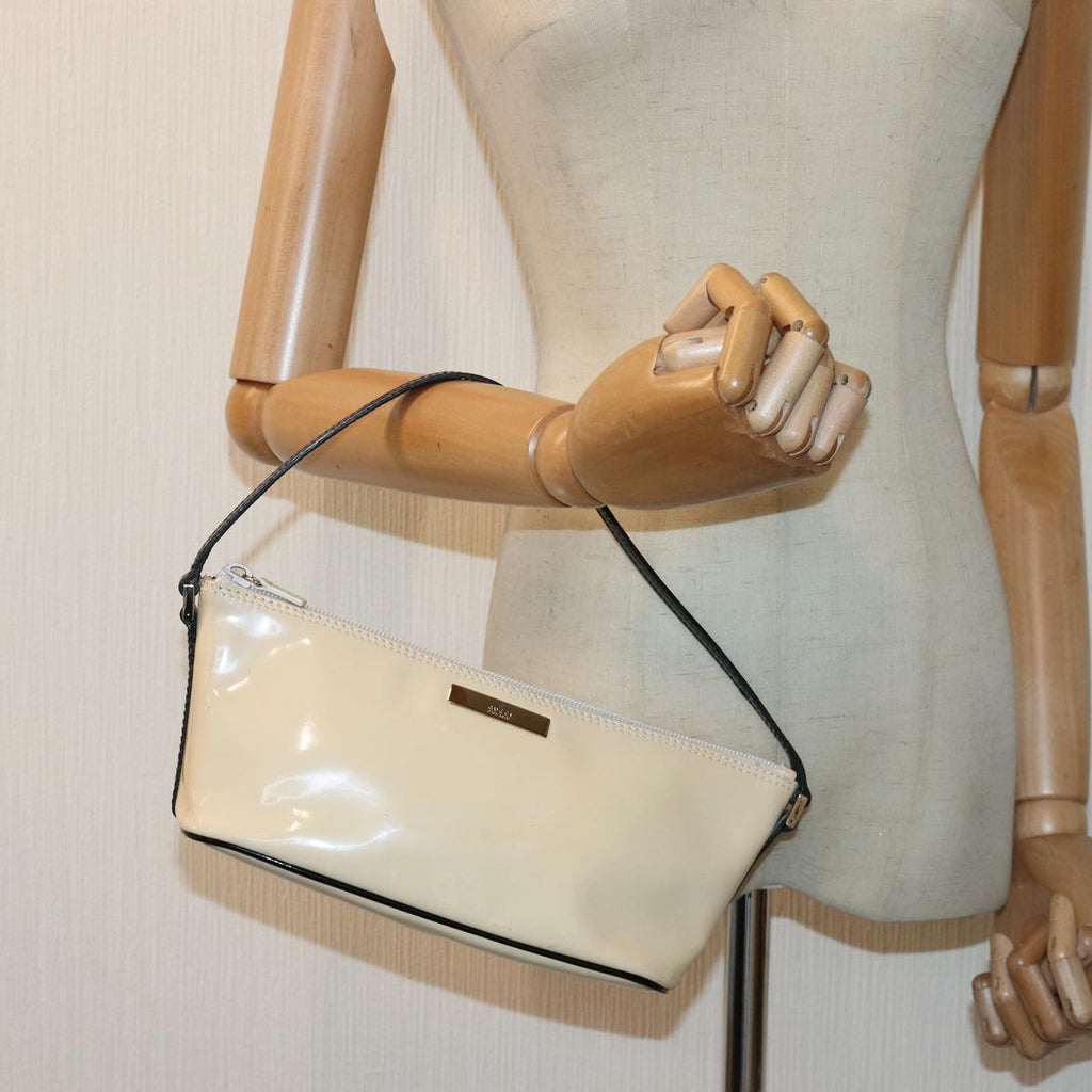 GUCCI Accessory Pouch Patent leather Vanilla Gold 039 1103 2123 ep5087