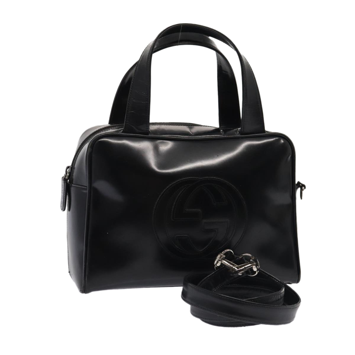 GUCCI Hand Bag Patent leather 2way Orange 000 1274 0505 ep5088