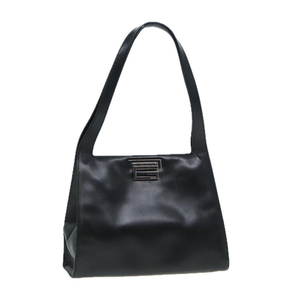 GUCCI Shoulder Bag Leather Black Silver 001 3038 ep5093