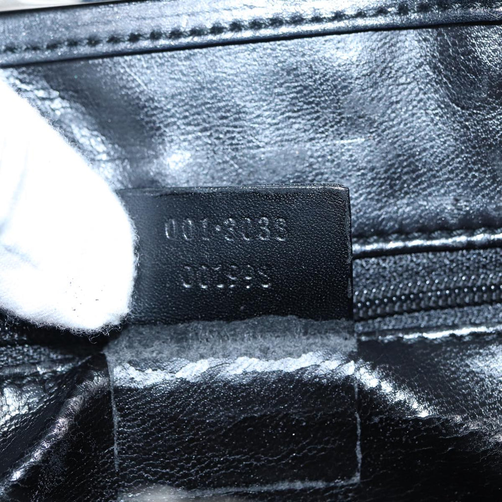 GUCCI Shoulder Bag Leather Black Silver 001 3038 ep5093