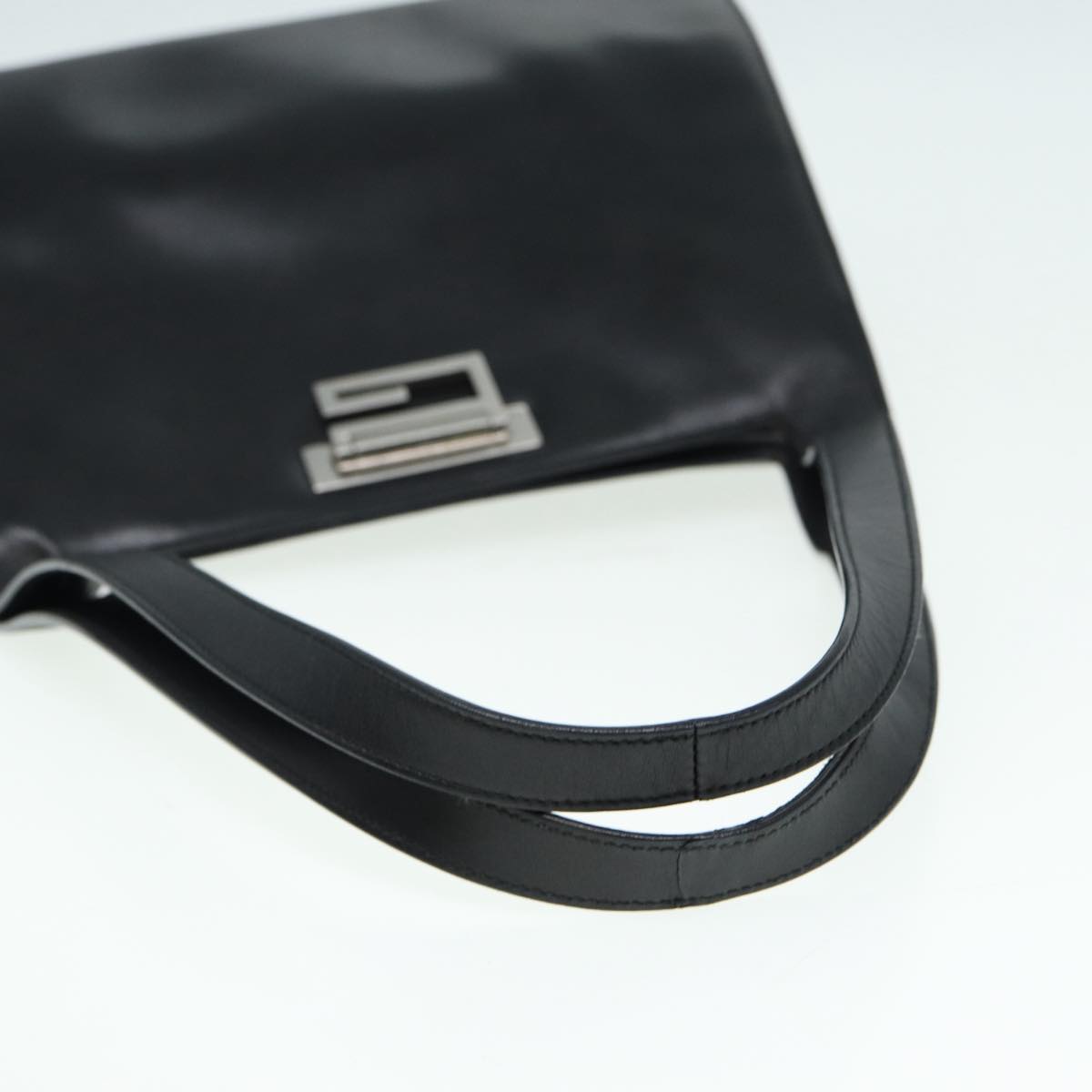 GUCCI Shoulder Bag Leather Black Silver 001 3038 ep5093