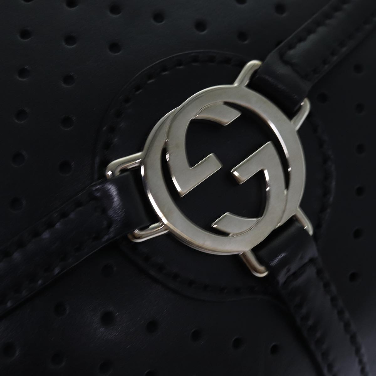 GUCCI Hand Bag Leather Black 114882 ep5100