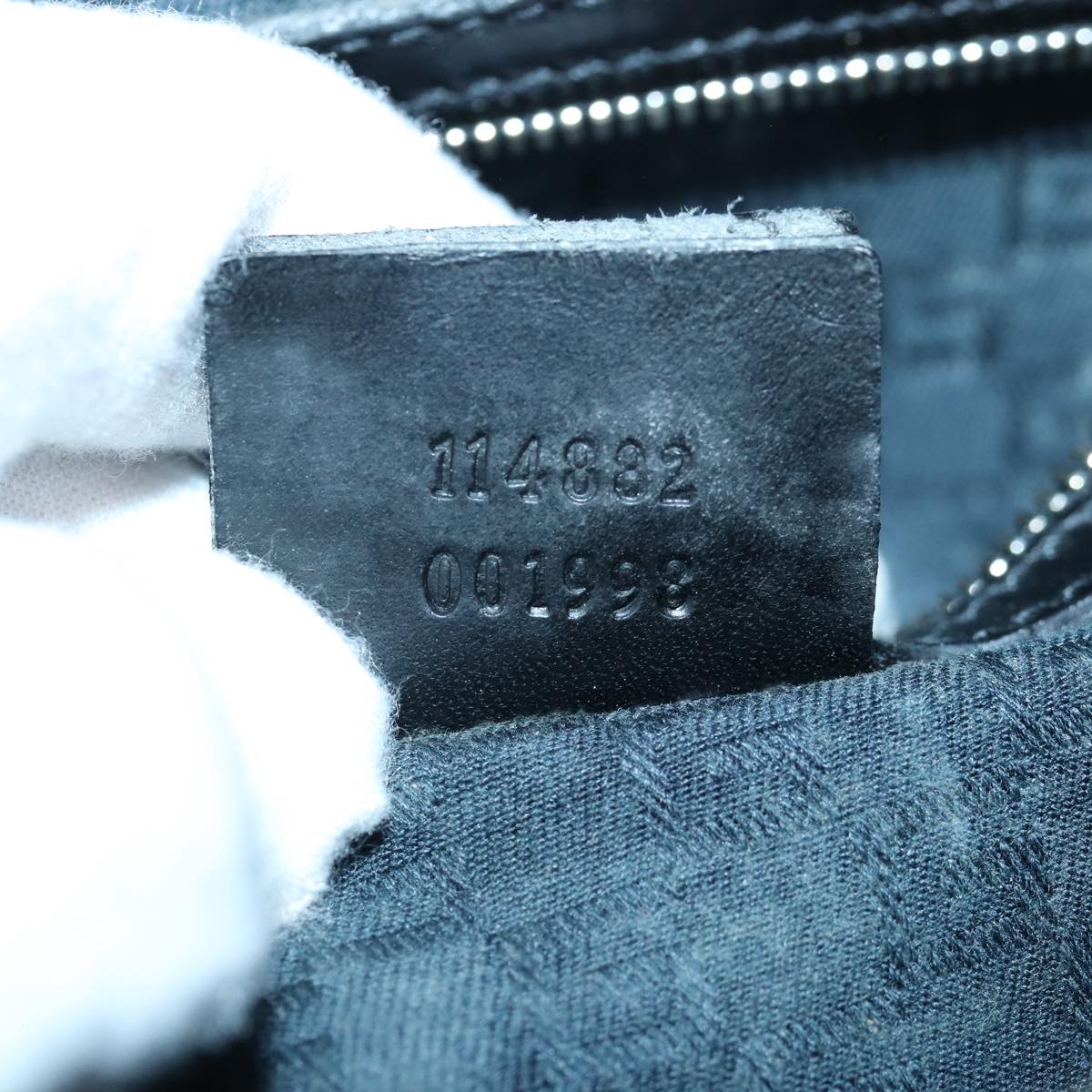 GUCCI Hand Bag Leather Black 114882 ep5100