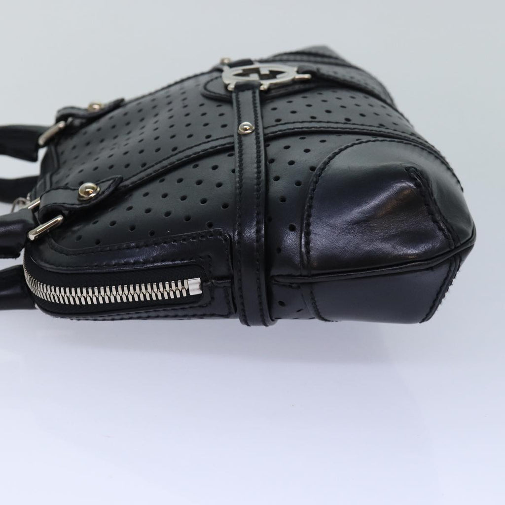 GUCCI Hand Bag Leather Black 114882 ep5100