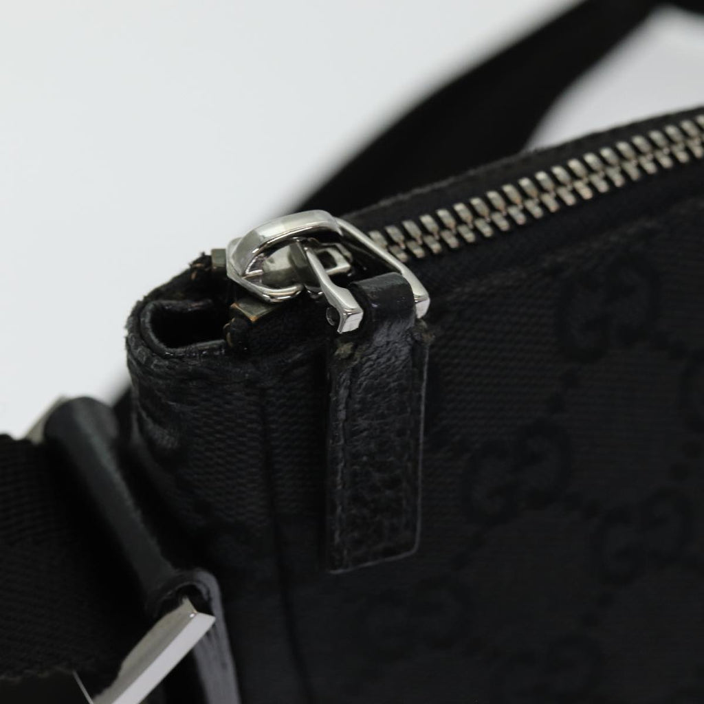 GUCCI GG Canvas Shoulder Bag Black ep5103