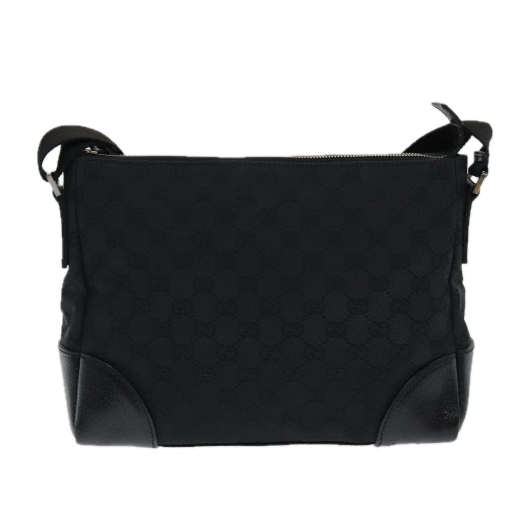 GUCCI GG Canvas Shoulder Bag Black ep5103