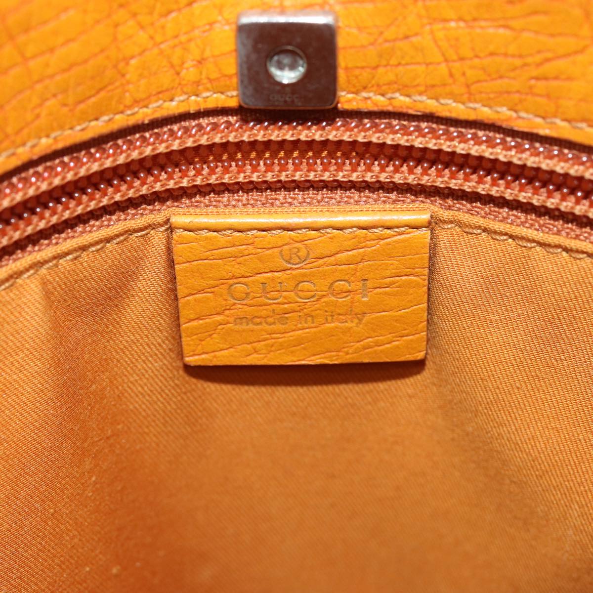 GUCCI GG Canvas Hand Bag Coated Canvas Beige Orange ep5108