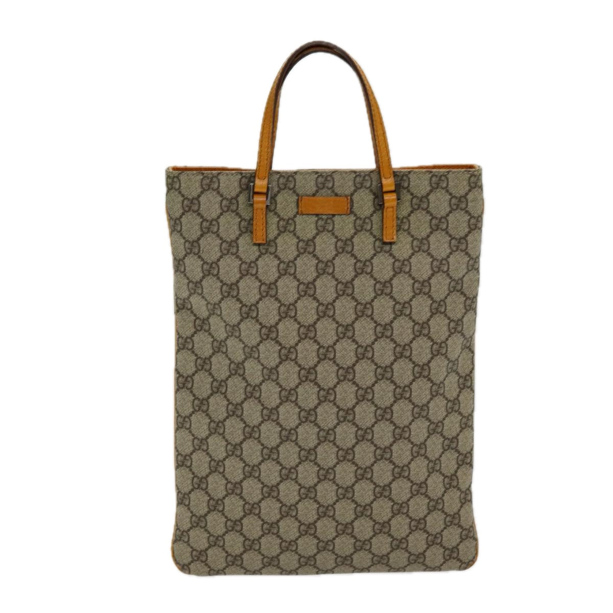 GUCCI GG Canvas Hand Bag Coated Canvas Beige Orange ep5108