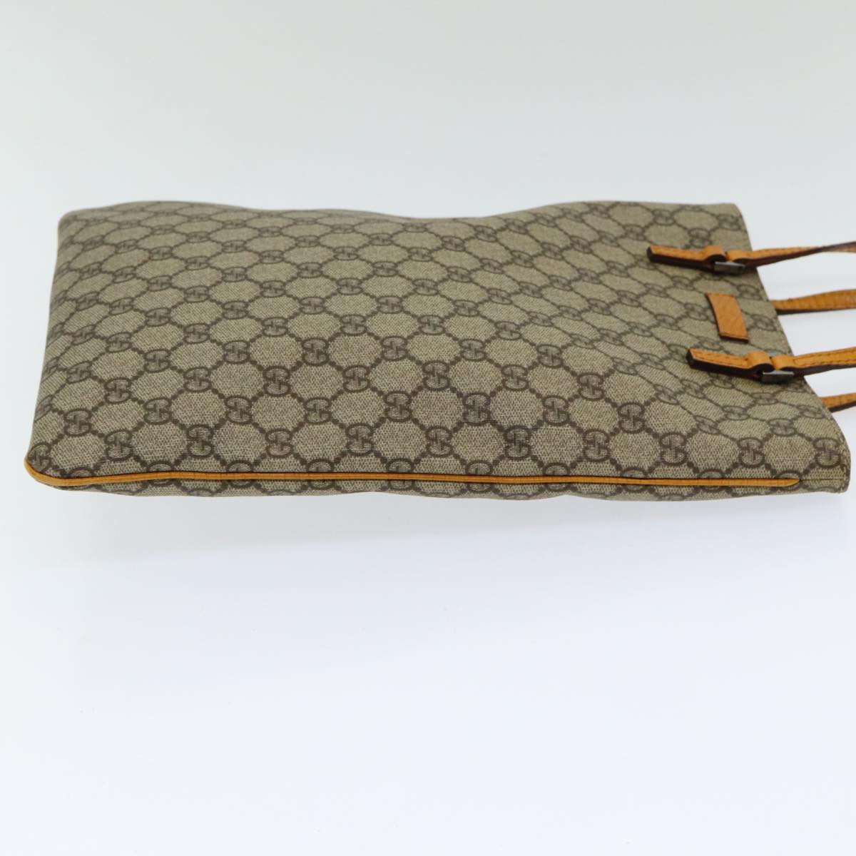 GUCCI GG Canvas Hand Bag Coated Canvas Beige Orange ep5108