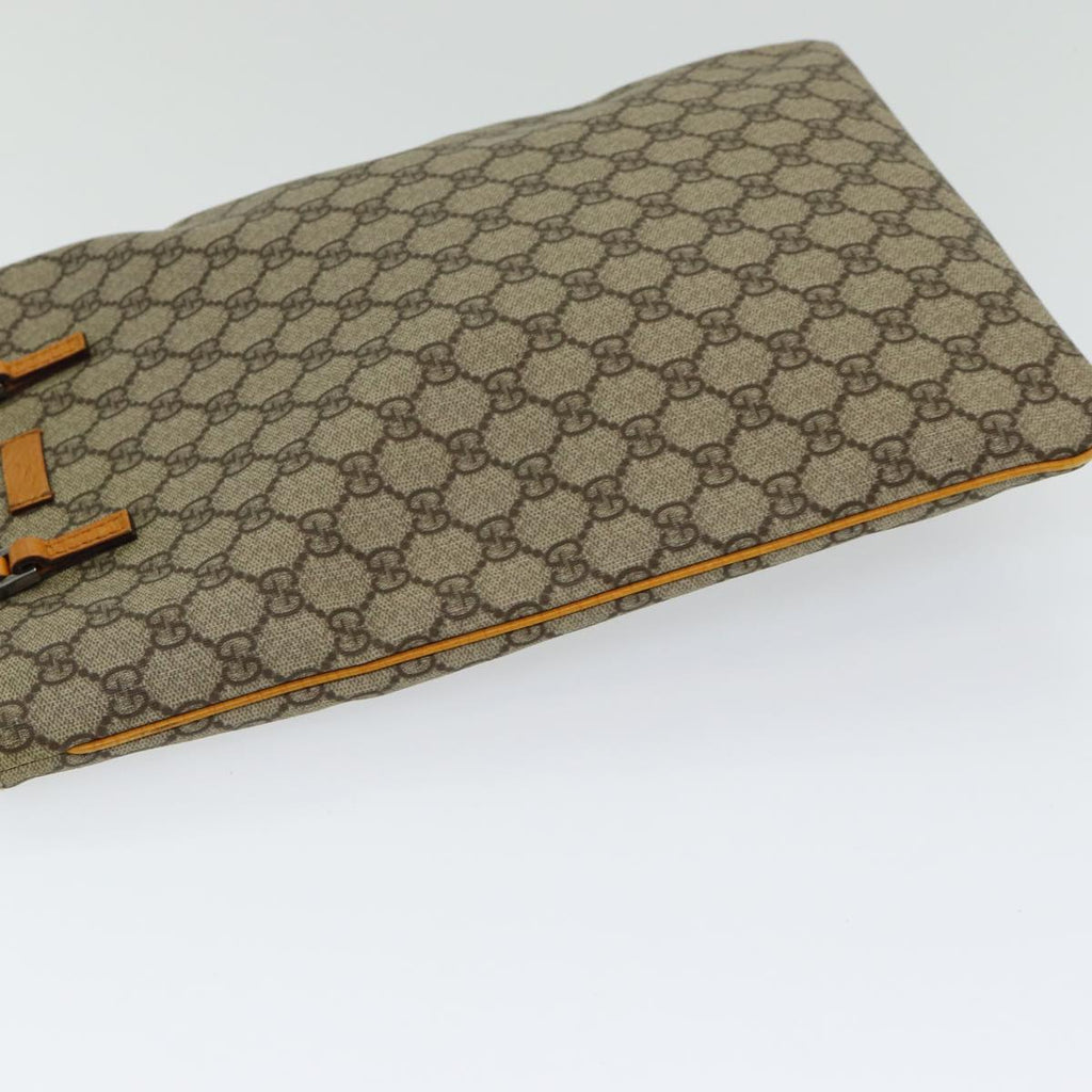 GUCCI GG Canvas Hand Bag Coated Canvas Beige Orange ep5108