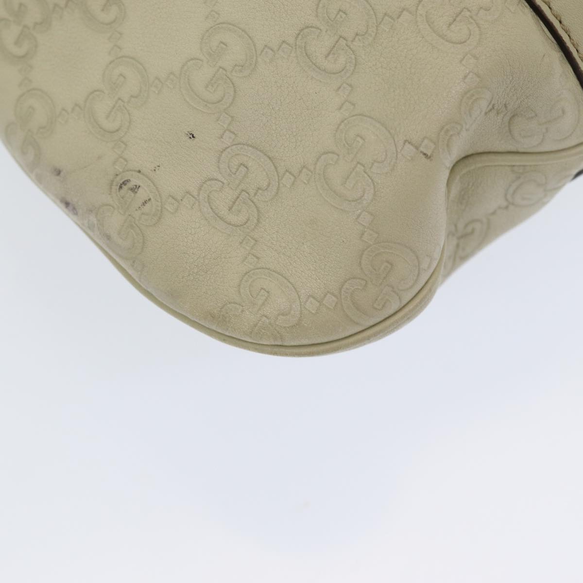 GUCCI Guccissima GG Shoulder Bag Leather Beige ep5109