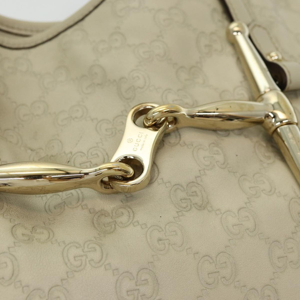 GUCCI Guccissima GG Shoulder Bag Leather Beige ep5109