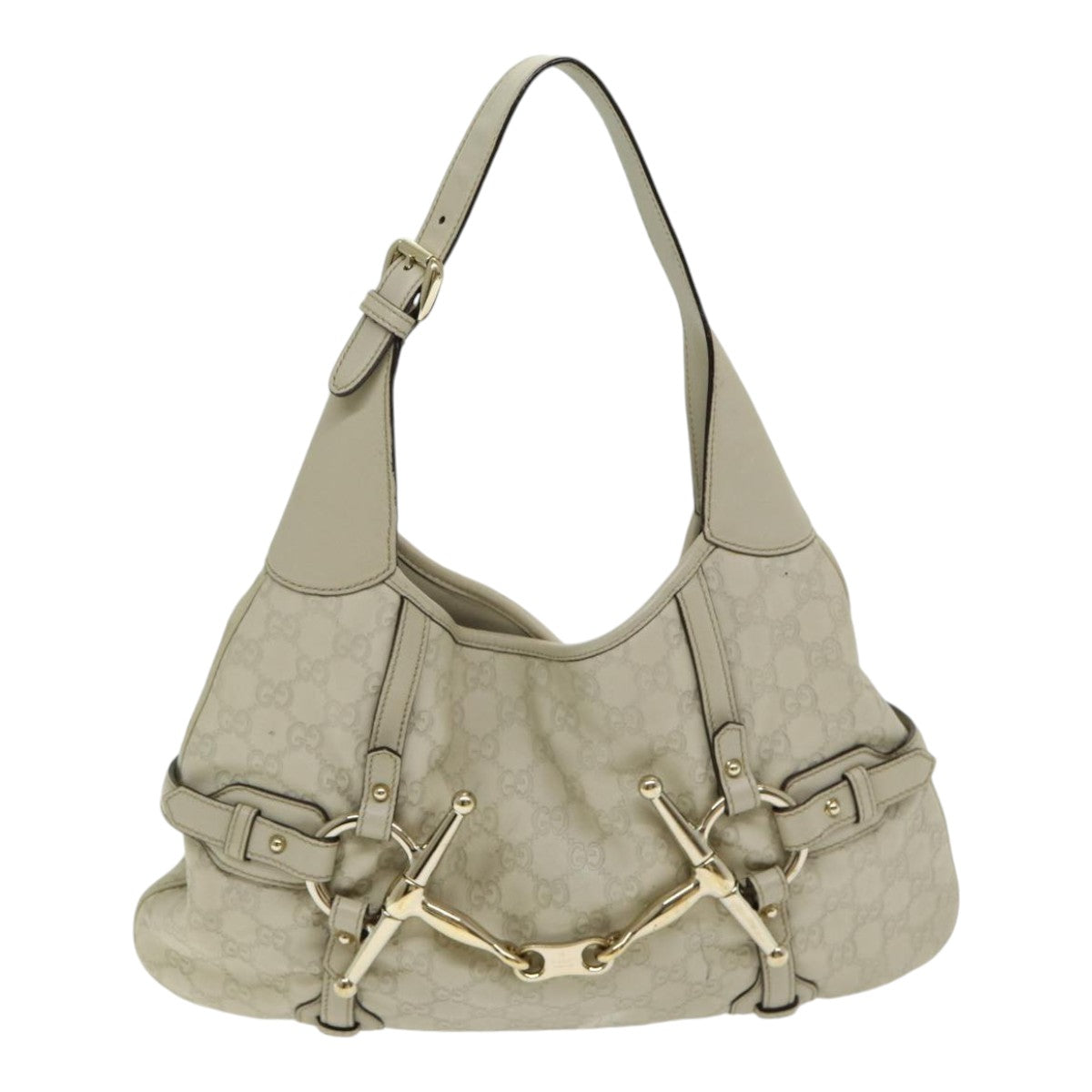 GUCCI Guccissima GG Shoulder Bag Leather Beige ep5109
