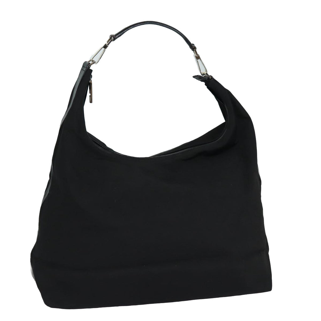 GUCCI Shoulder Bag Nylon Black Silver 001 1956 ep5116
