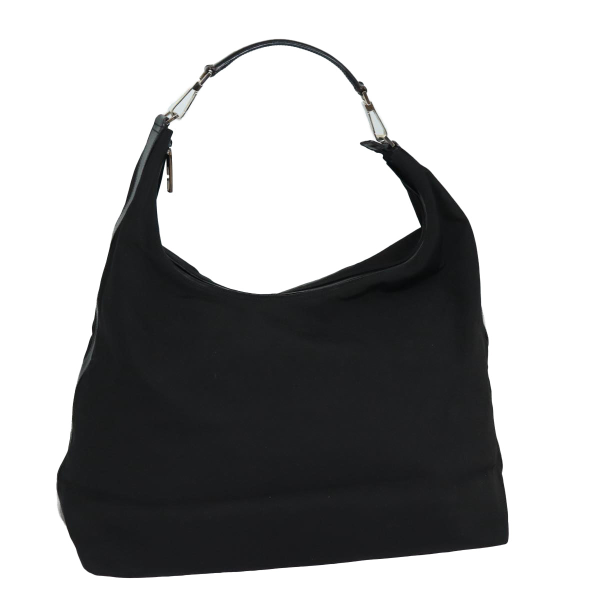 GUCCI Shoulder Bag Nylon Black Silver 001 1956 ep5116