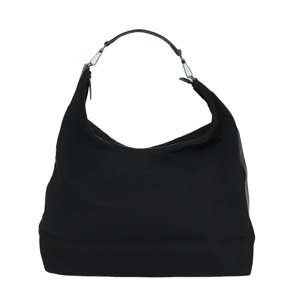 GUCCI Shoulder Bag Nylon Black Silver 001 1956 ep5116