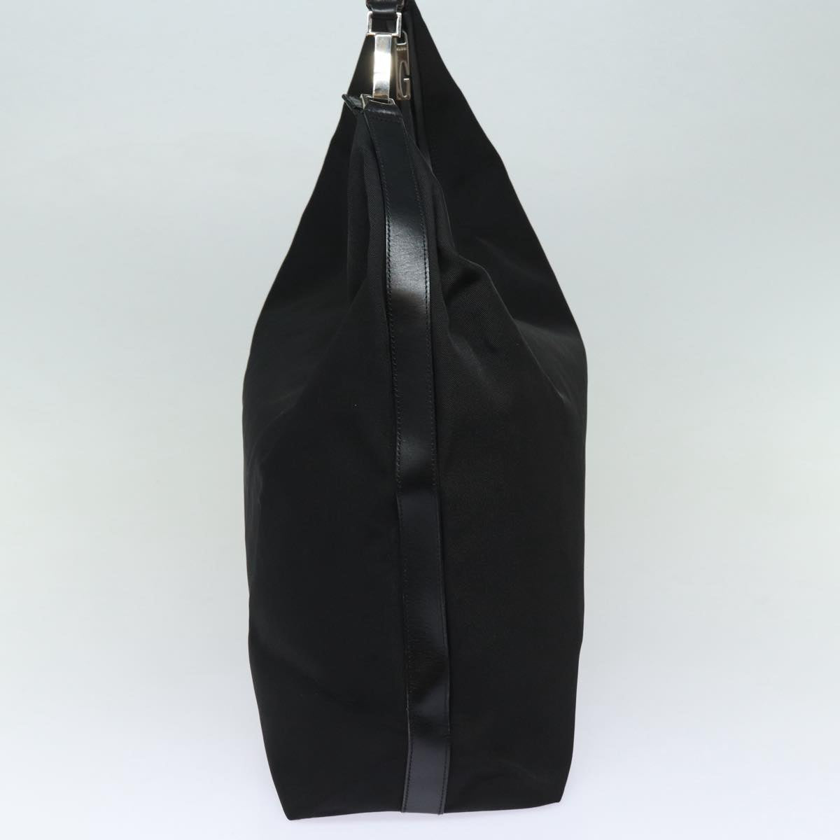GUCCI Shoulder Bag Nylon Black Silver 001 1956 ep5116