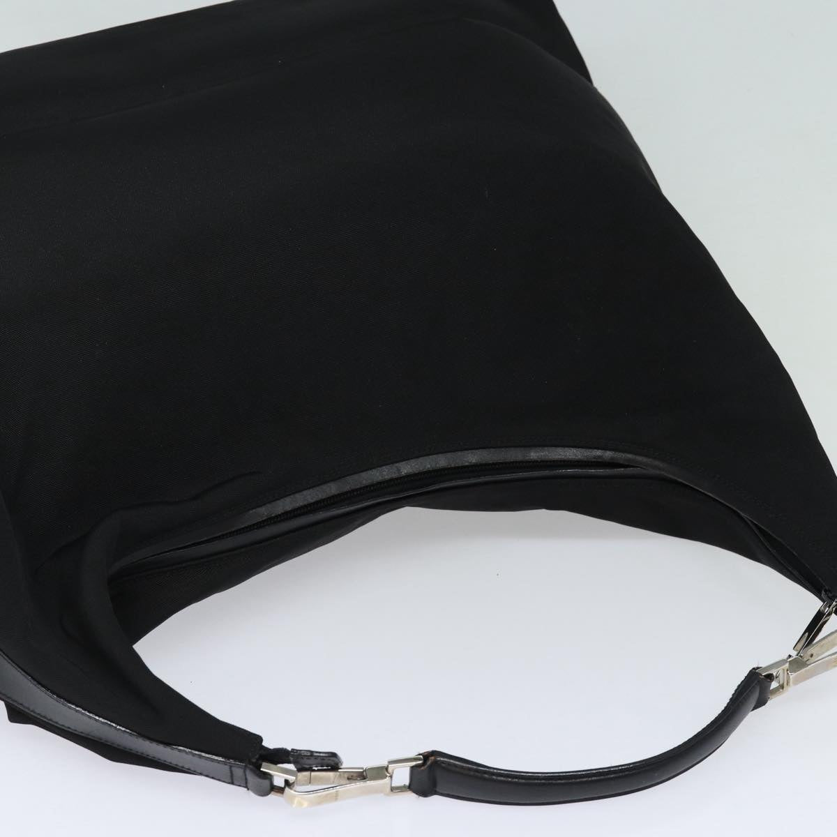GUCCI Shoulder Bag Nylon Black Silver 001 1956 ep5116