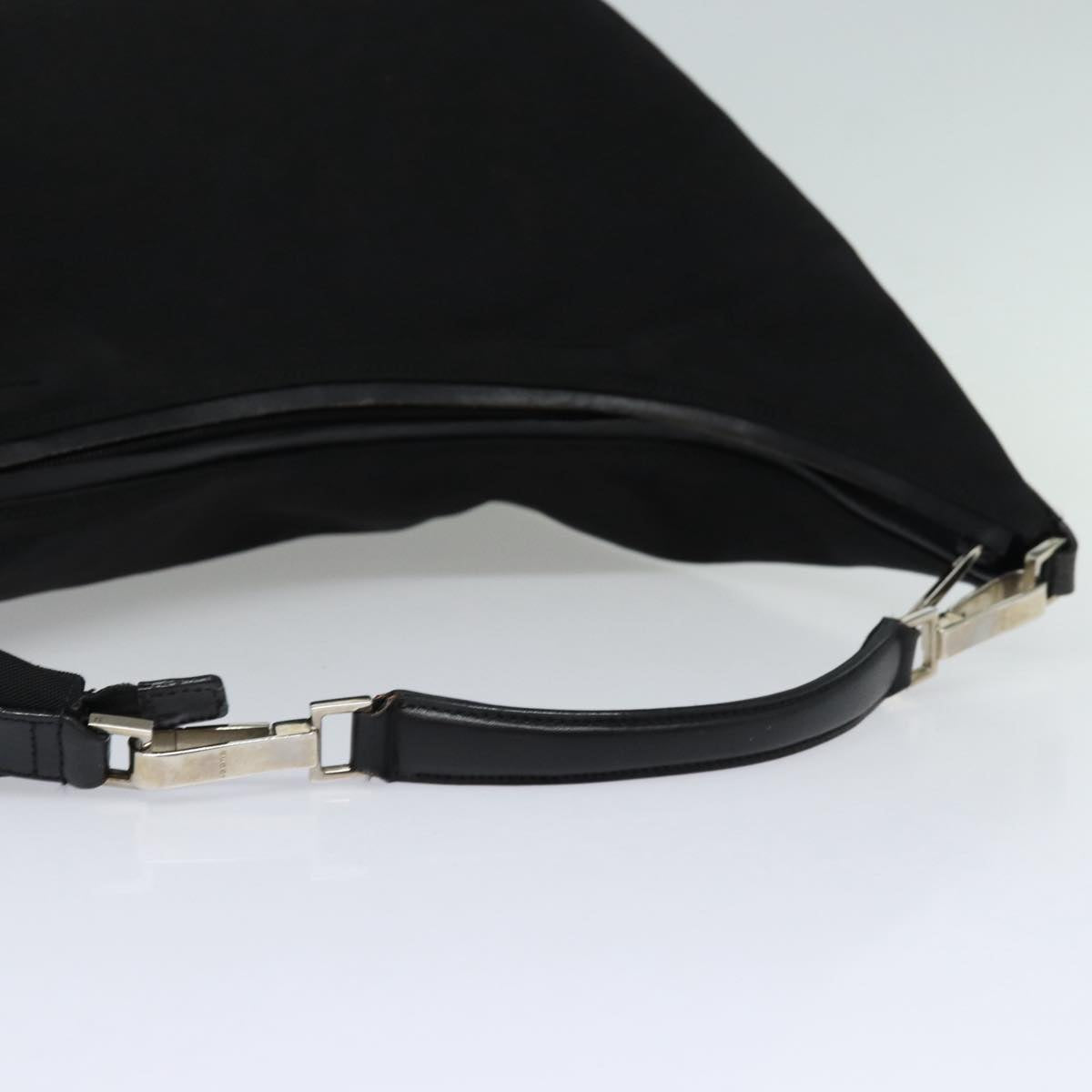 GUCCI Shoulder Bag Nylon Black Silver 001 1956 ep5116