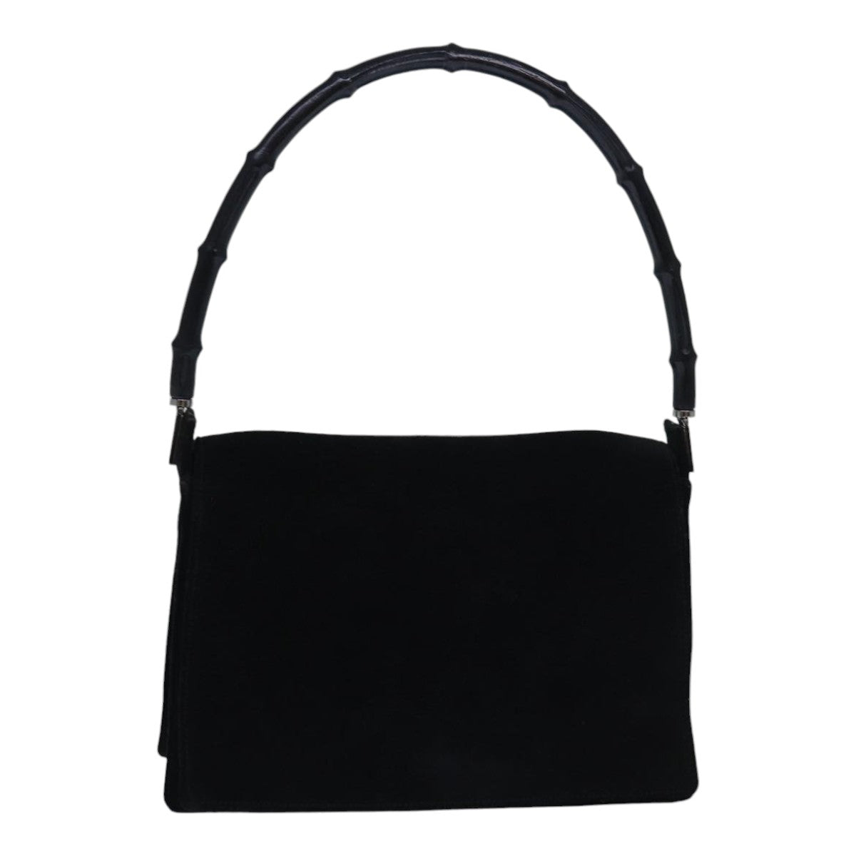 GUCCI Bamboo Hand Bag Suede Black ep5118