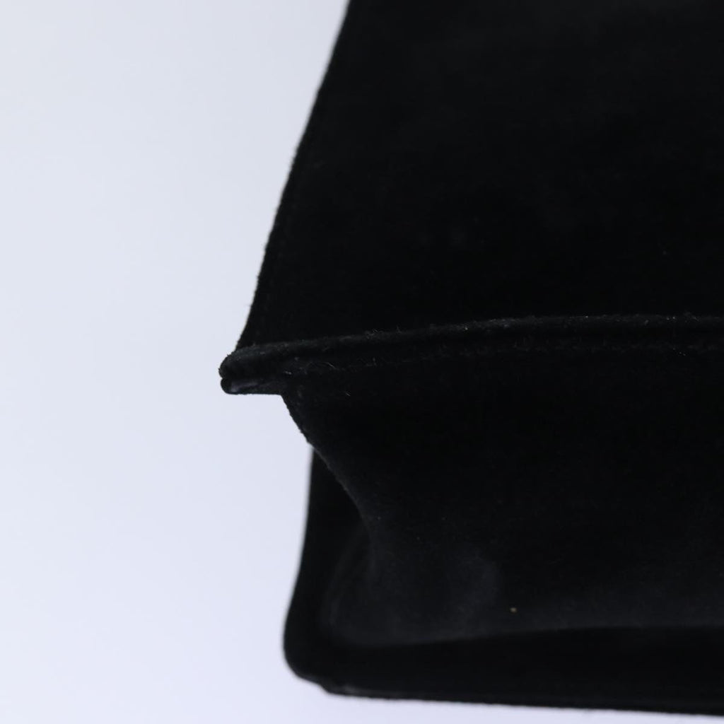 GUCCI Bamboo Hand Bag Suede Black ep5118