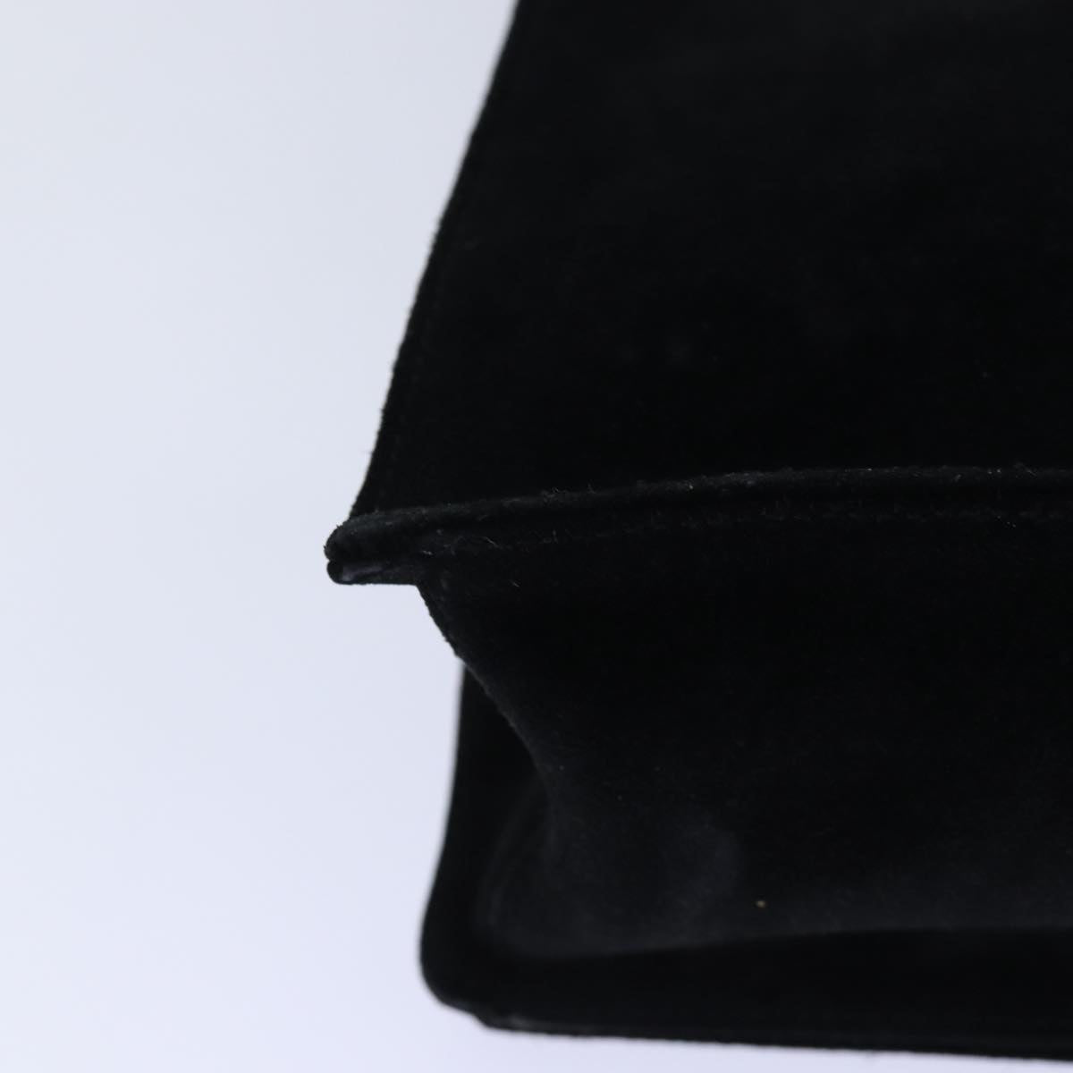 GUCCI Bamboo Hand Bag Suede Black ep5118