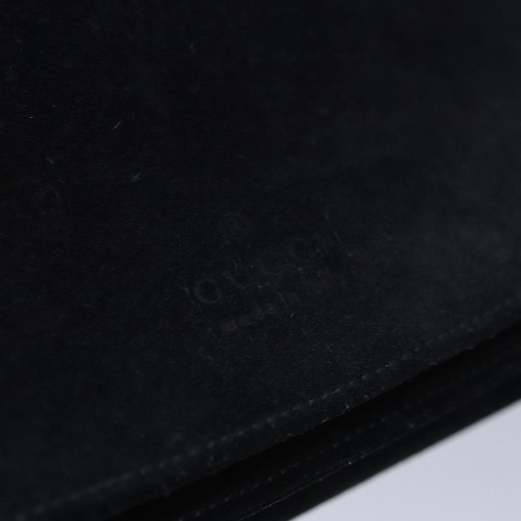 GUCCI Bamboo Hand Bag Suede Black ep5118