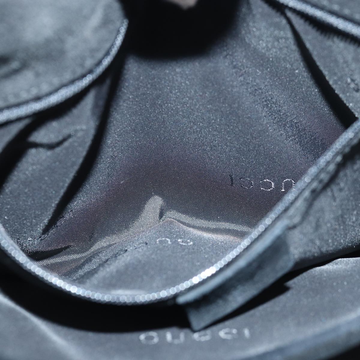 GUCCI Bamboo Hand Bag Suede Black ep5118