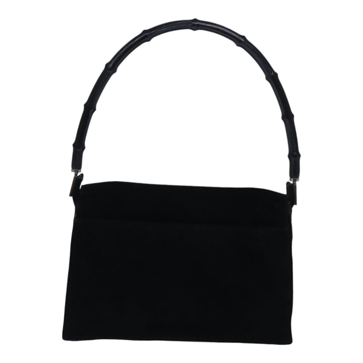 GUCCI Bamboo Hand Bag Suede Black ep5118