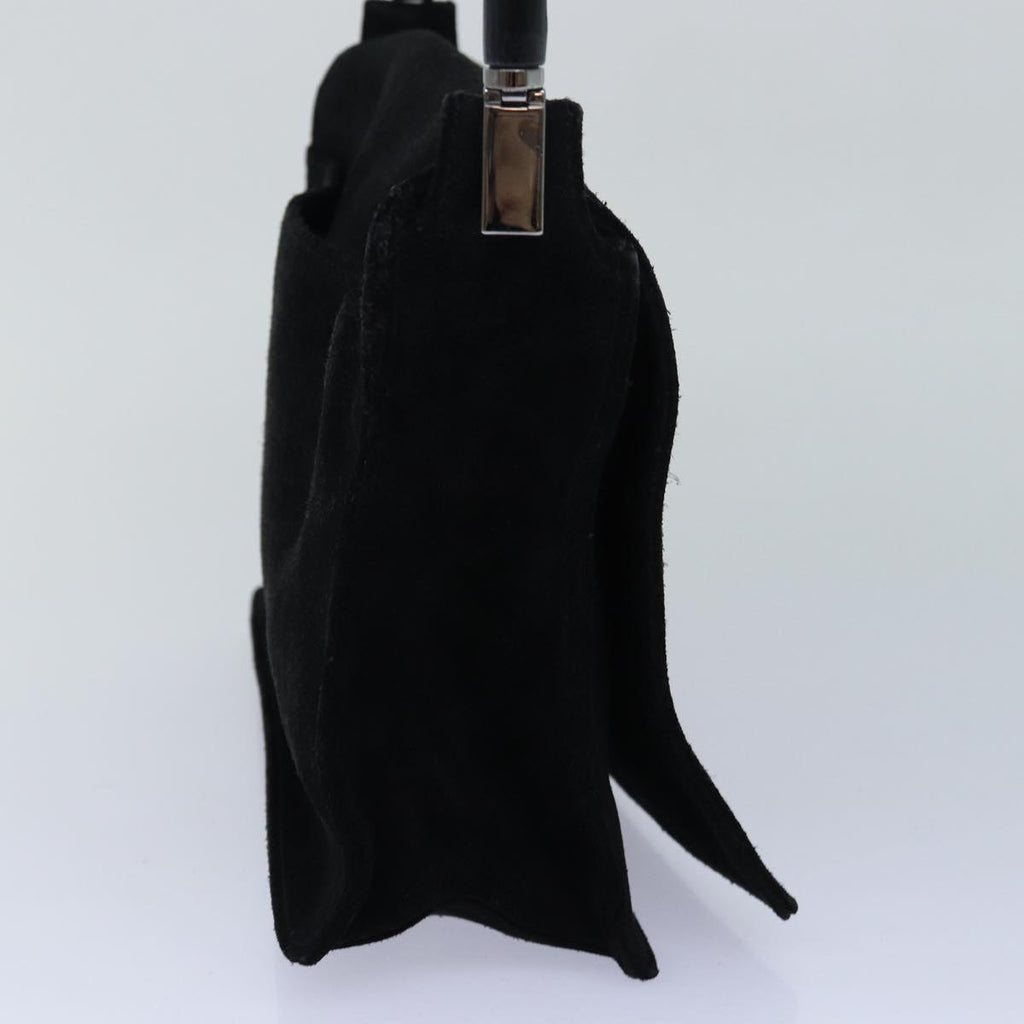 GUCCI Bamboo Hand Bag Suede Black ep5118