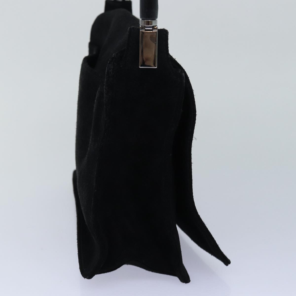 GUCCI Bamboo Hand Bag Suede Black ep5118