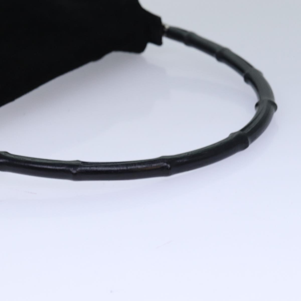 GUCCI Bamboo Hand Bag Suede Black ep5118