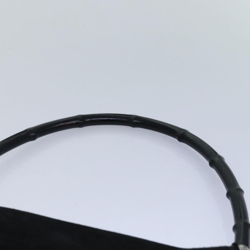 GUCCI Bamboo Hand Bag Suede Black ep5118