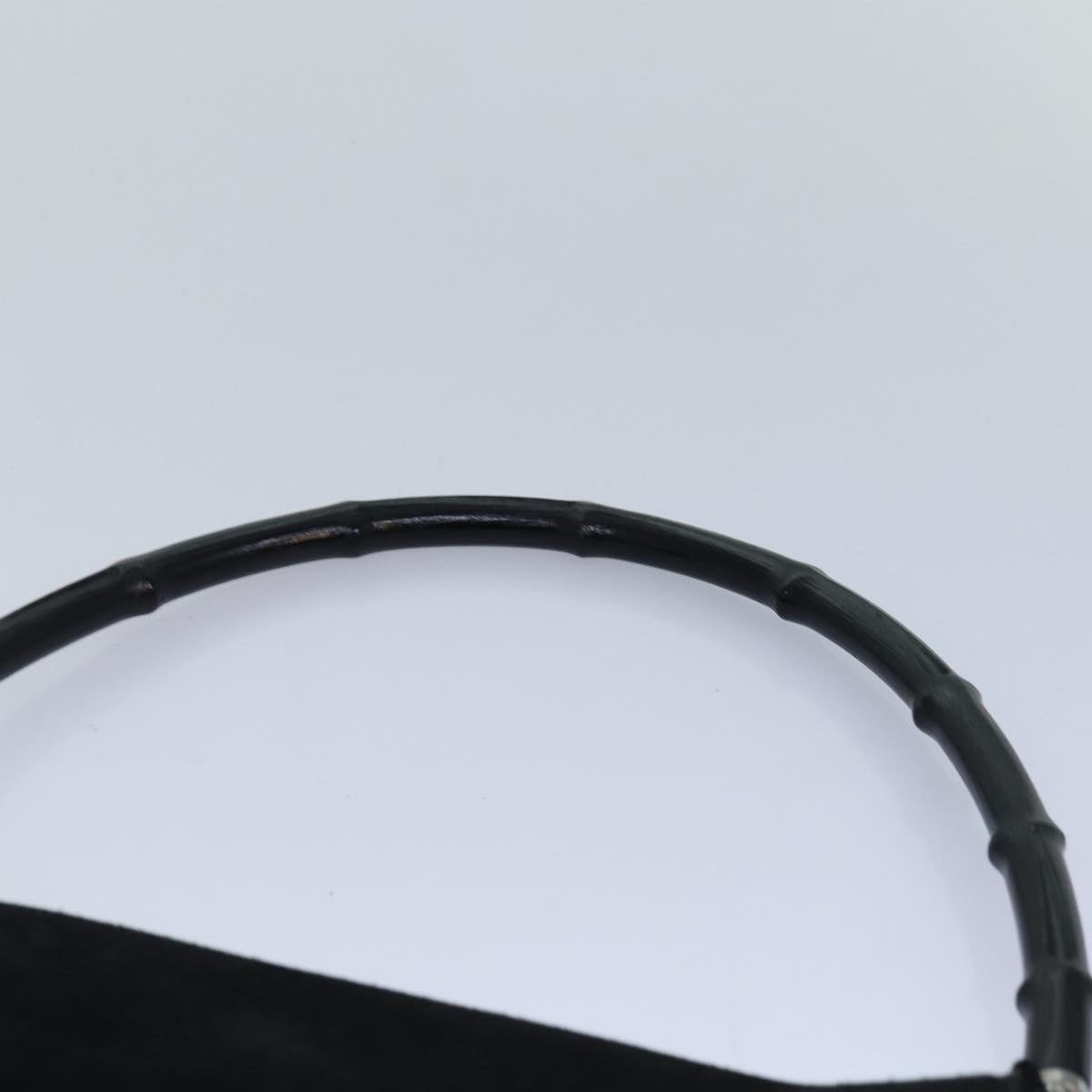 GUCCI Bamboo Hand Bag Suede Black ep5118