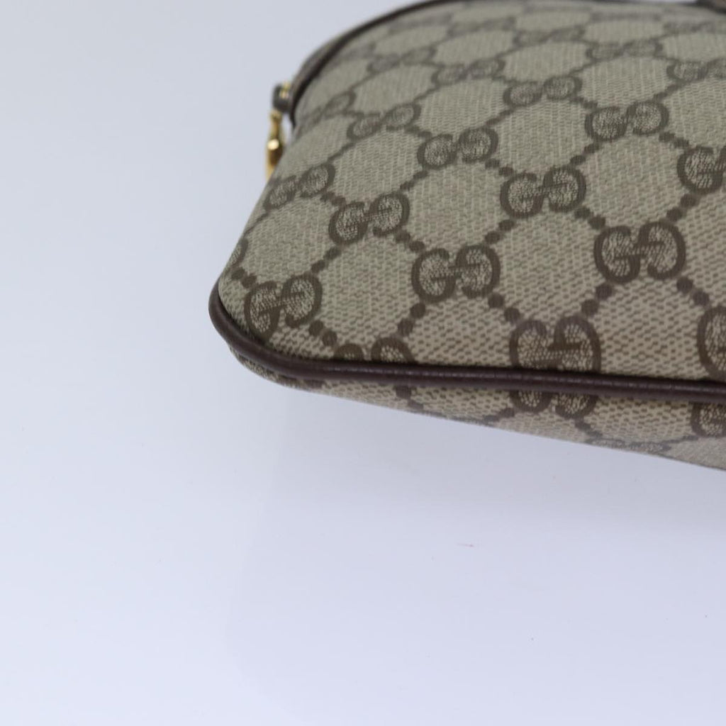 GUCCI GG Canvas Web Sherry Line Shoulder Bag PVC Beige Green Red ep5130