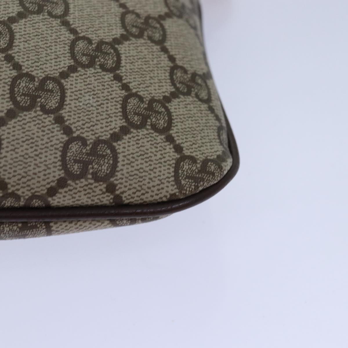 GUCCI GG Canvas Web Sherry Line Shoulder Bag PVC Beige Green Red ep5130