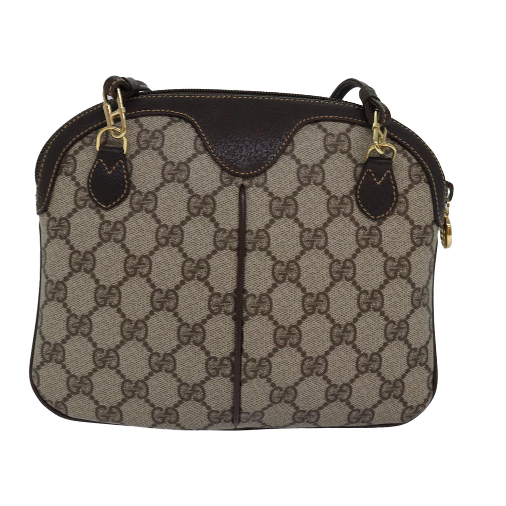 GUCCI GG Canvas Web Sherry Line Shoulder Bag PVC Beige Green Red ep5130